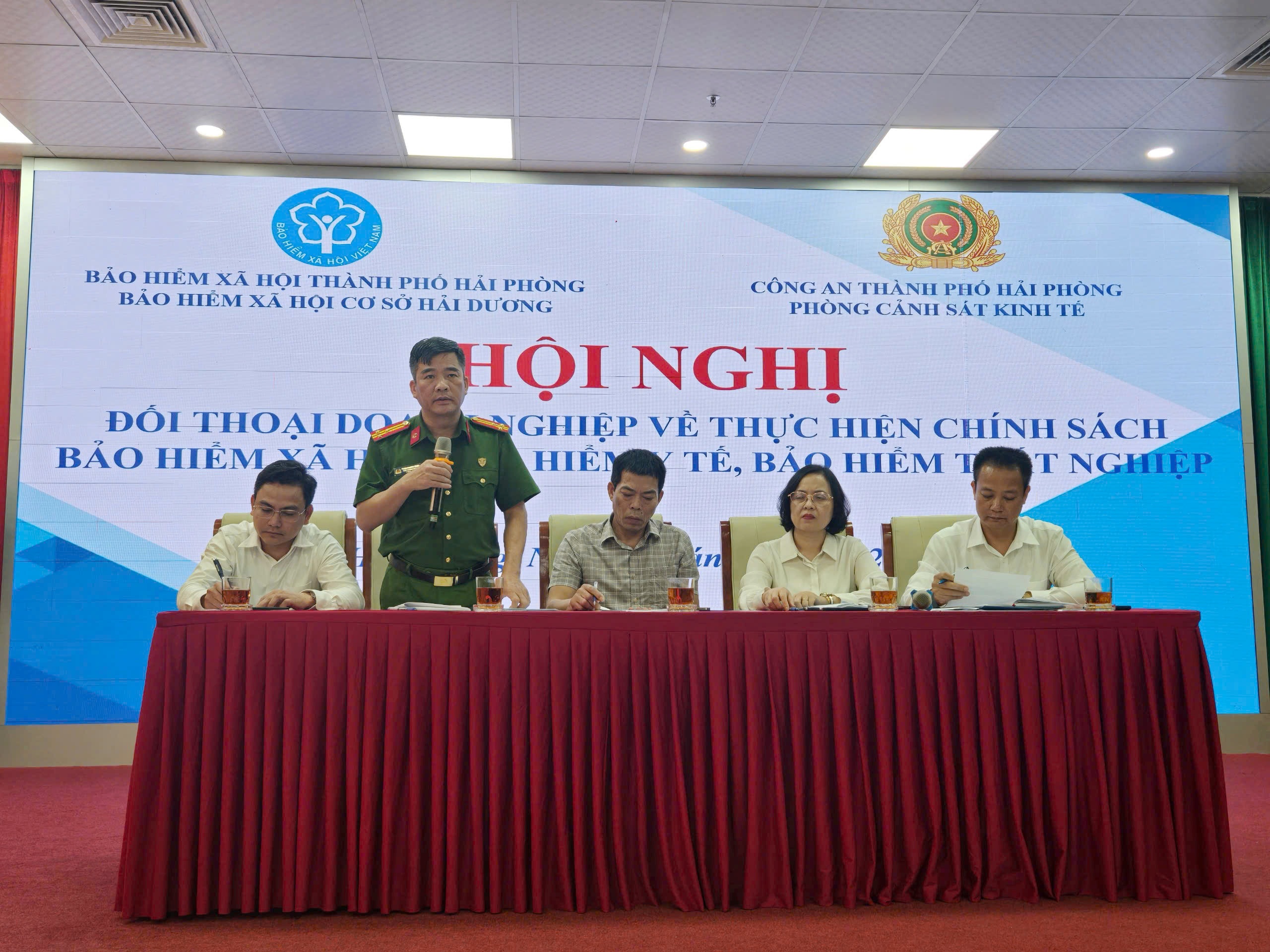 Phòng Cảnh sát kinh tế: Phối hợp tổ chức hội nghị đối thoại về thực hiện chính sách BHXH, BHYT, BHTN